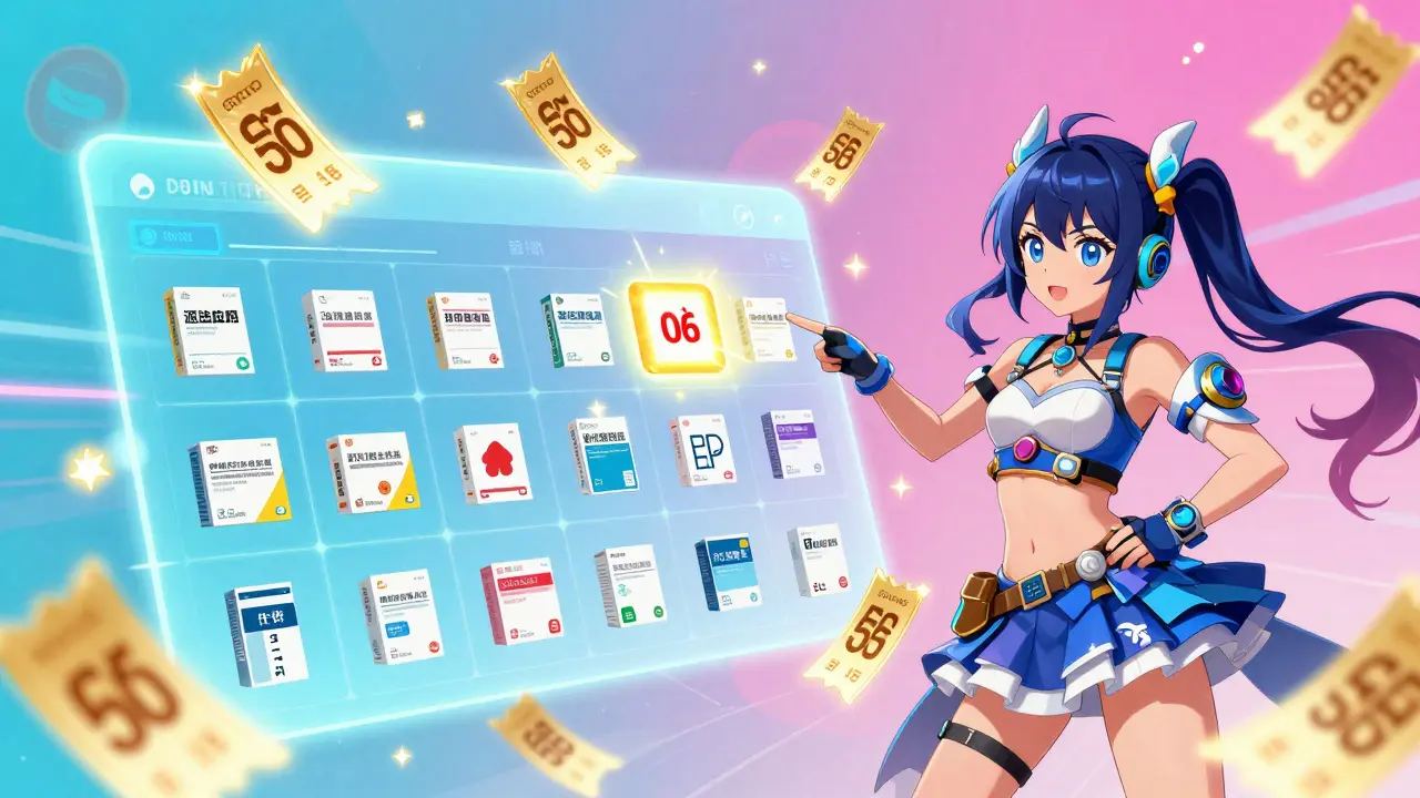 Magical girl choosing affordable generic medicine options
