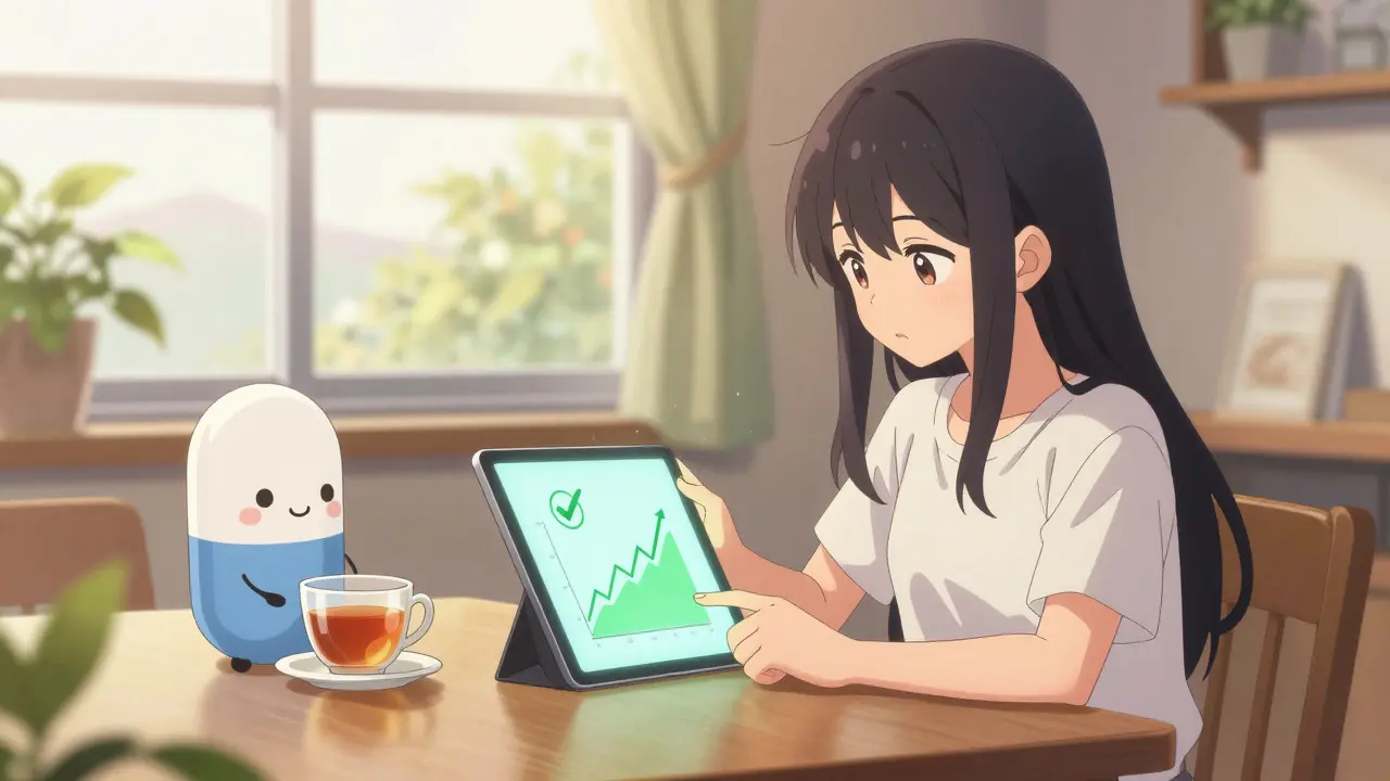 Anime character enjoying peace of mind with affordable health solutions