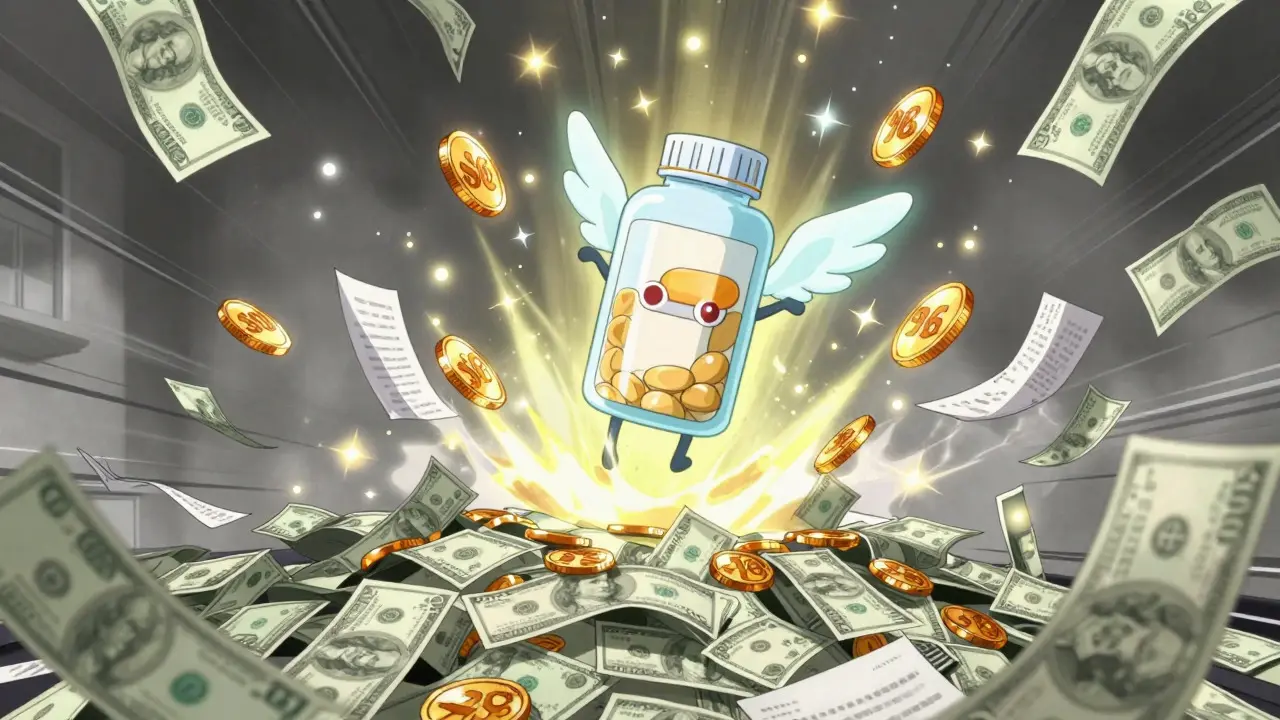 Magical girl scene showing cost savings and discounts
